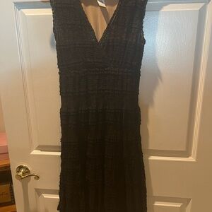 Studio M Elegant Black Layered Midi Dress